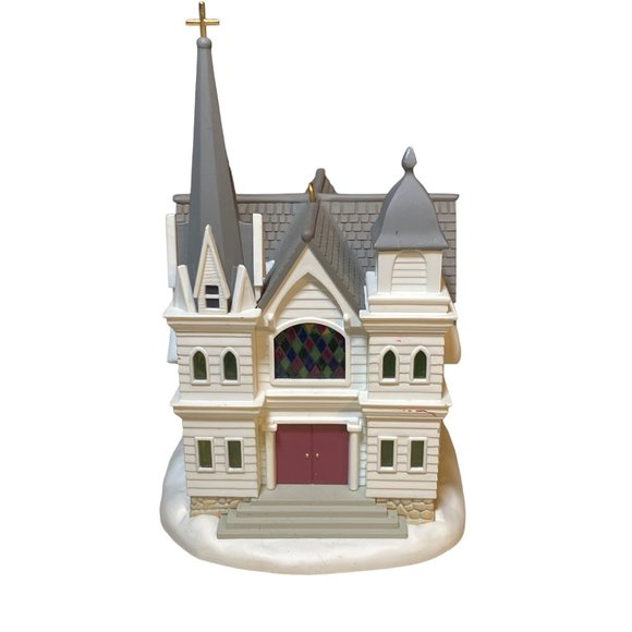 2002 Hallmark Ornament COUNTRY CHURCH Candlelight Services #5 - Picture 1 of 9